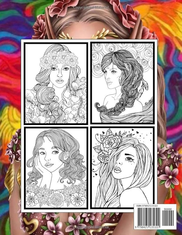 Beautiful women faces adults coloring book beautiful coloring book for young and adultsunique designs and easy coloring pages for adults relaxationbeautiful women faces coloring pages home dreams coloring books