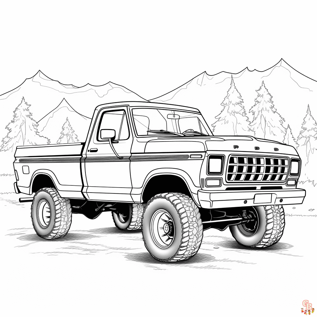 Printable ford coloring pages free for kids and adults