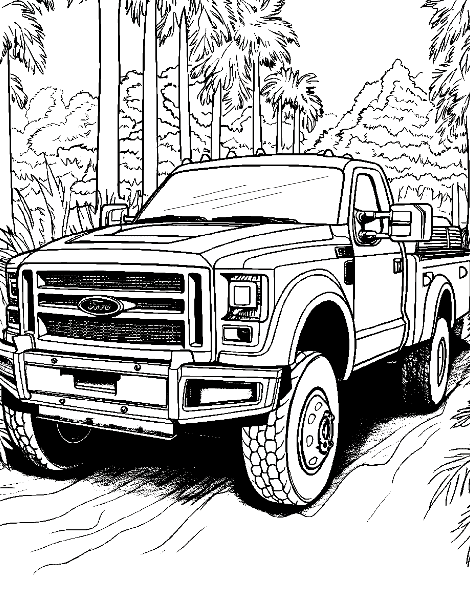 Truck coloring pages free printable sheets