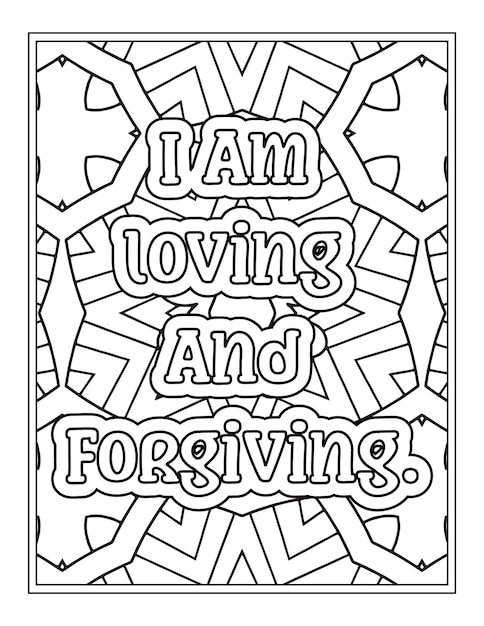 Premium vector a coloring page for i am loving and for forgiveness