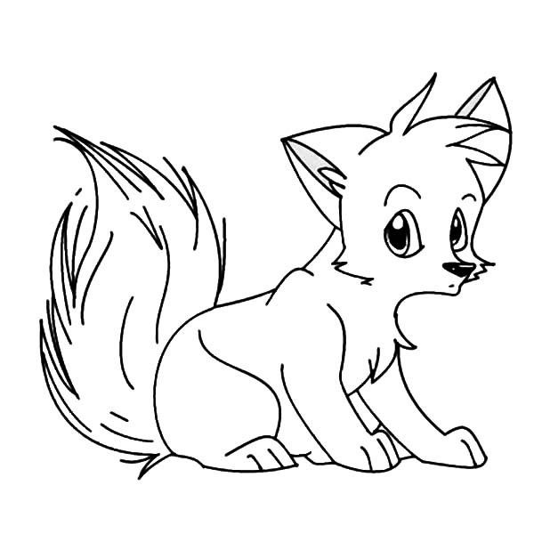 Coloring pages cute baby fox coloring pages