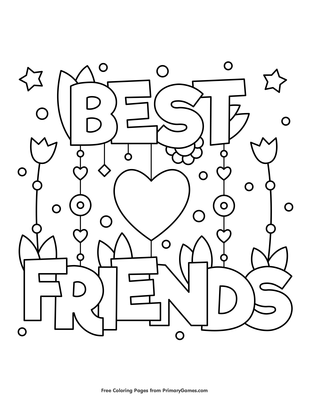 Best friends coloring page â free printable pdf from