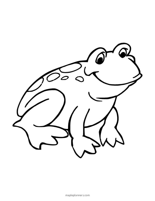 Free printable frog coloring pages