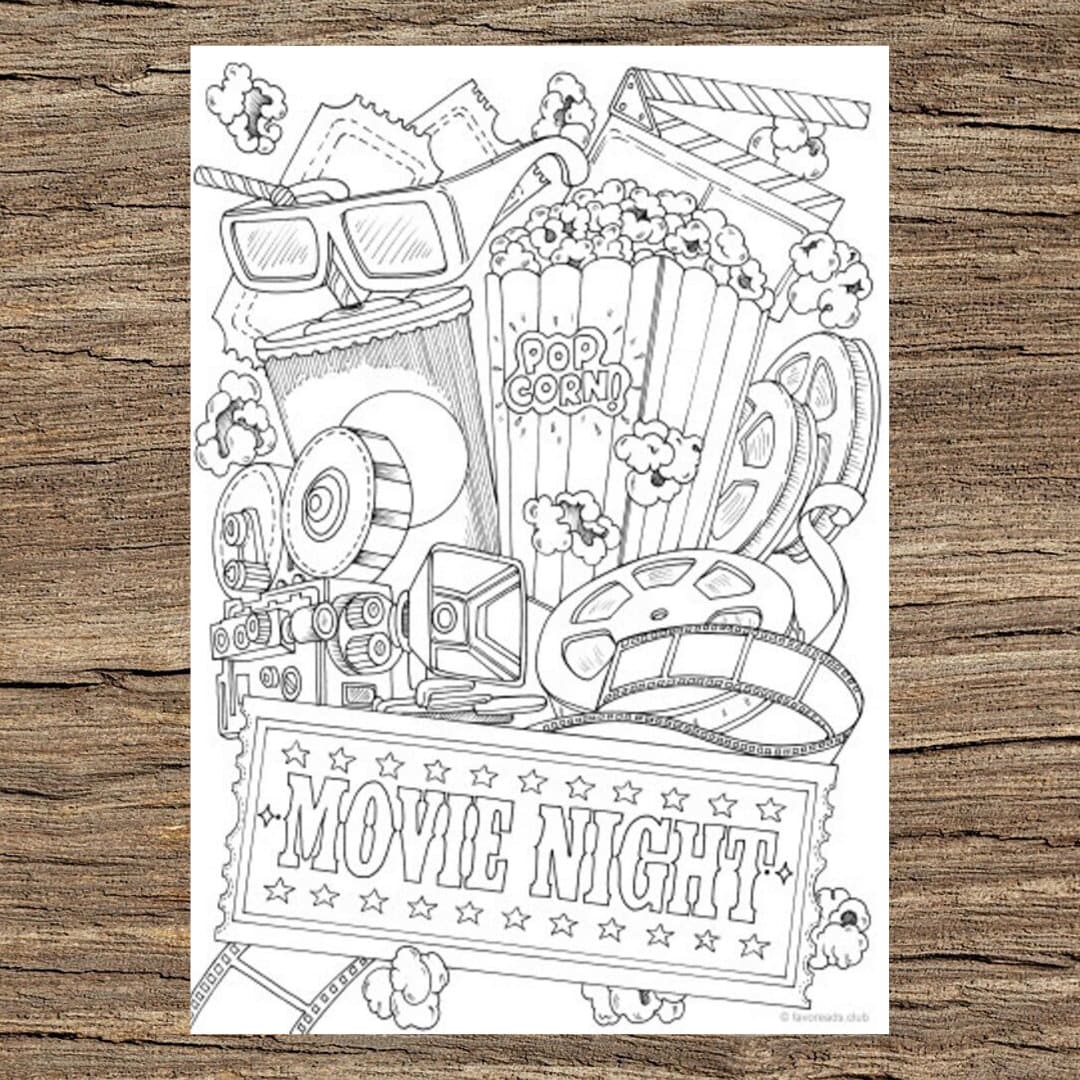 Movie coloring page