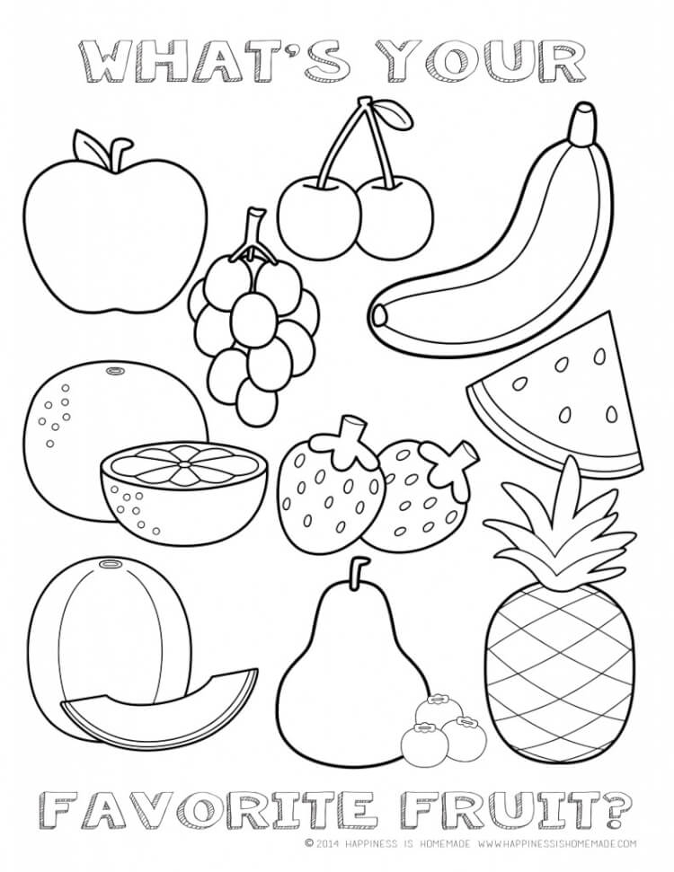 Printable healthy eating chart coloring pages