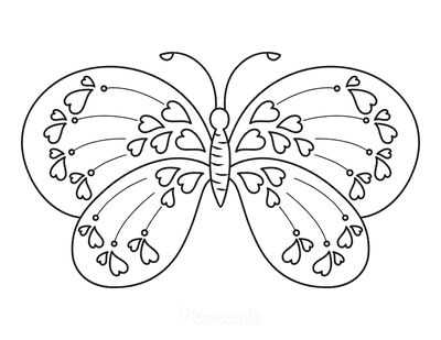 Free butterfly coloring pages for kids adults