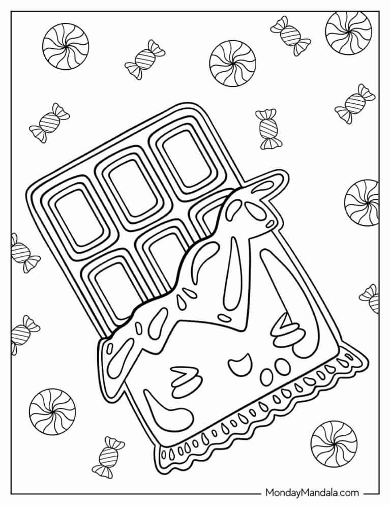 Candy coloring pages free pdf printables