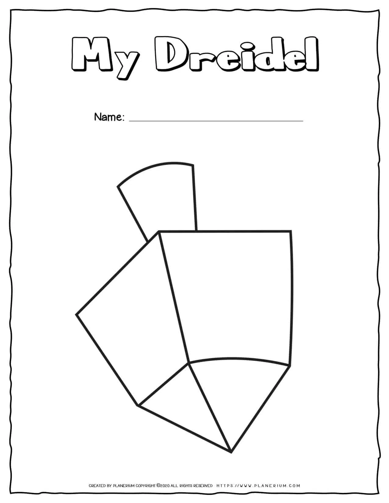 My dreidel coloring page