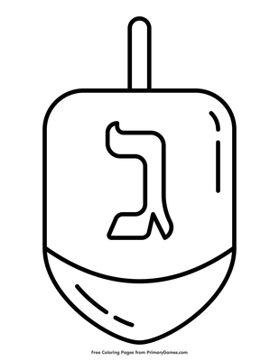 Dreidel coloring page â free printable pdf from