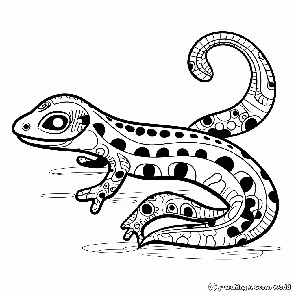 Salamander coloring pages