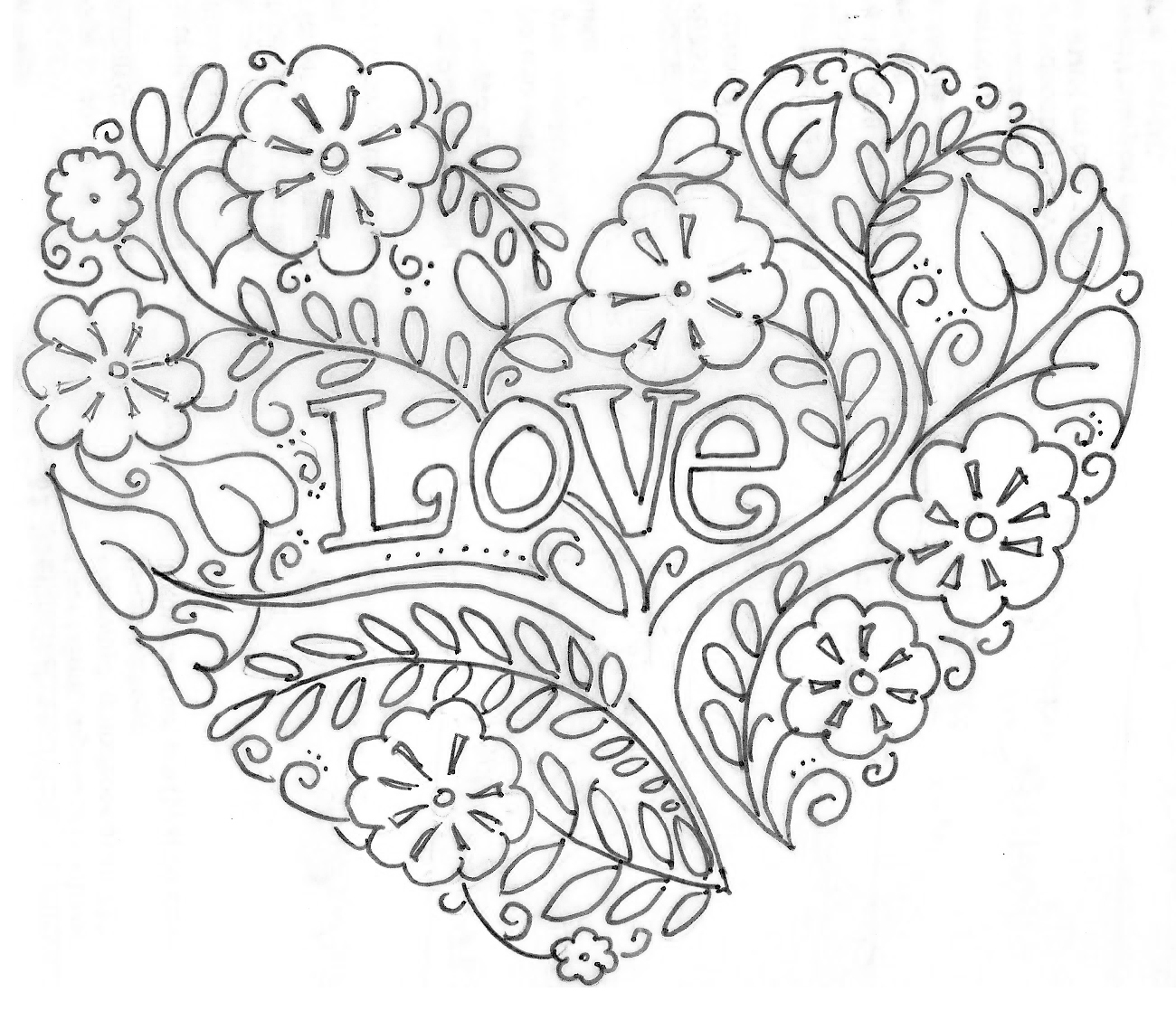 Printable valentines day coloring pages