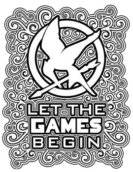 The hunger games coloring pages book by tracee orman tpt