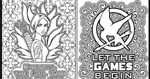 Hunger games lessons hunger games coloring book pages for teens and adults