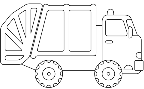 Garbage truck coloring page free printable coloring pages