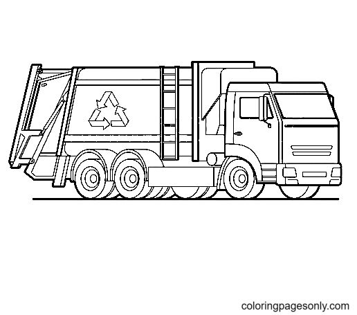 Garbage truck coloring pages