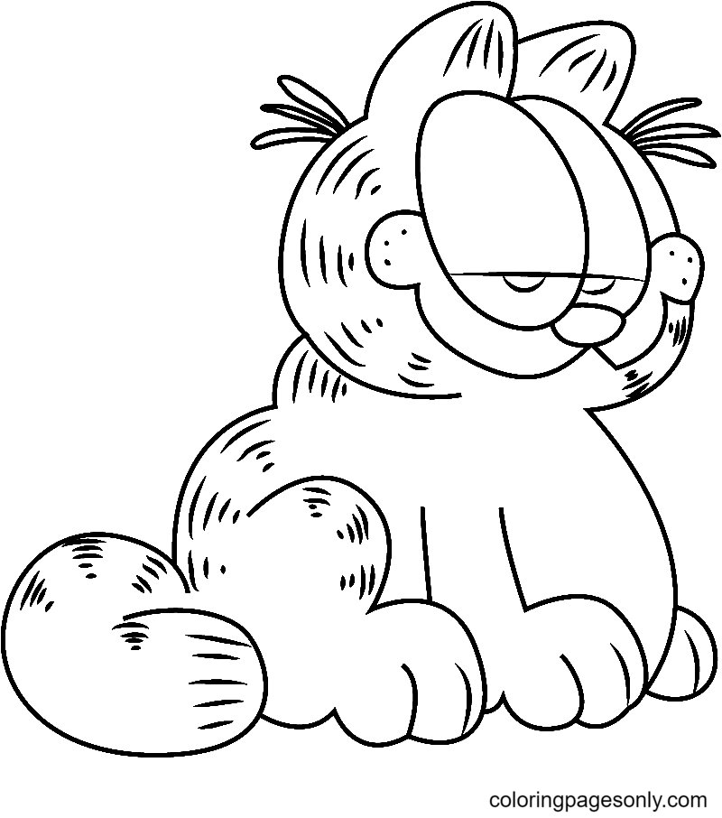 Garfield coloring pages printable for free download