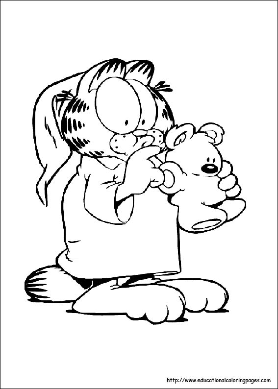 Coloring pages for kids garfield coloring pages