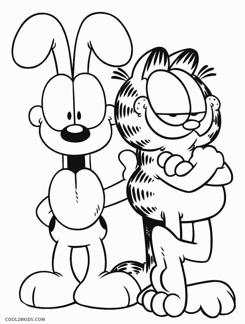 Garfield and odie coloring pages cartoon coloring pages disney coloring pages coloring book art