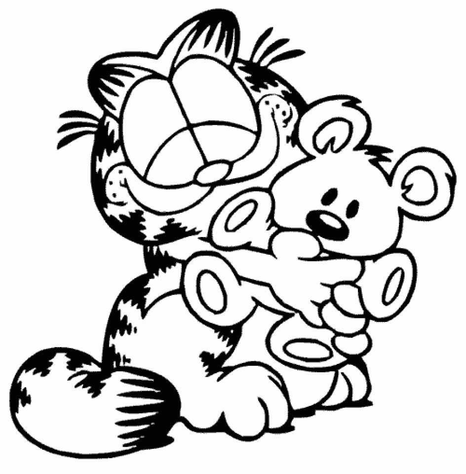 Coloring pages free garfield coloring pages printable for kids