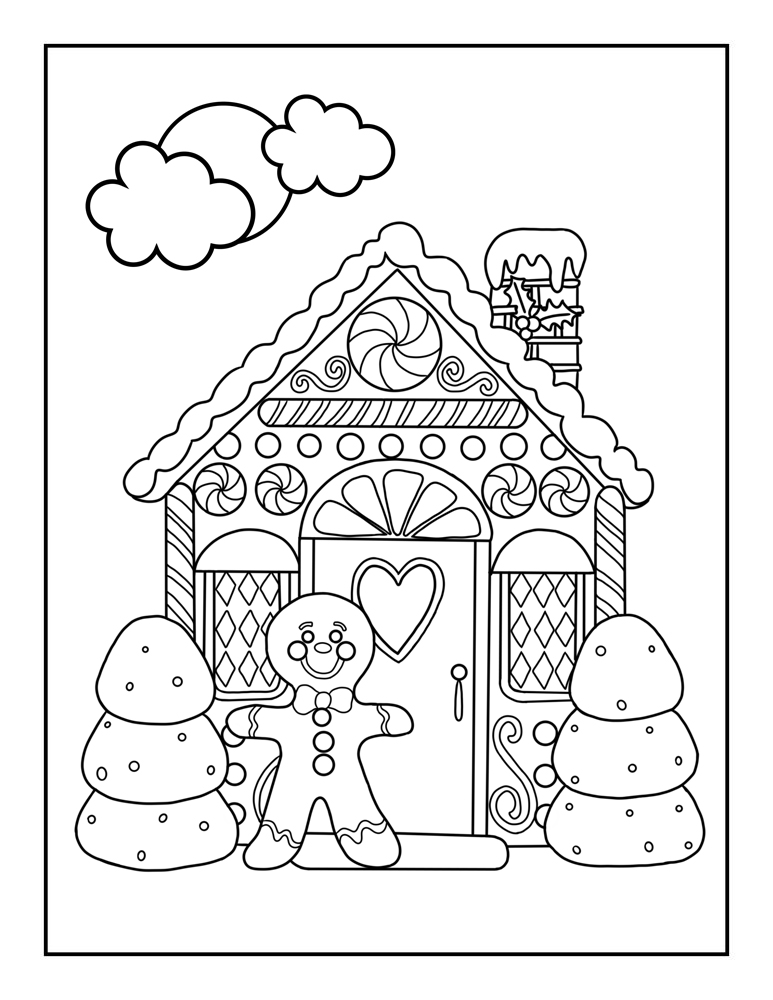 Gingerbread coloring pages