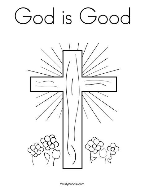 God is good coloring page