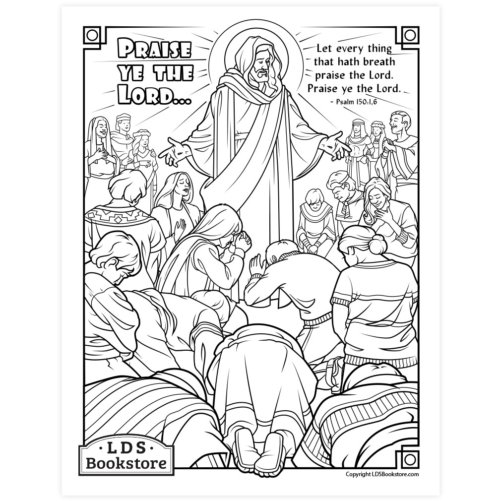 Praise ye the lord coloring page