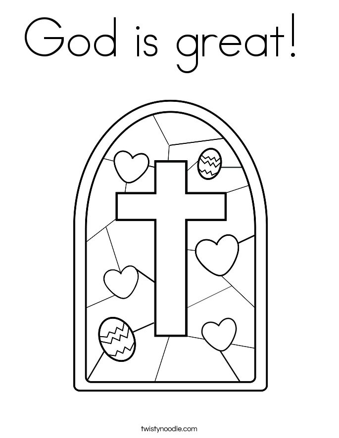 God is great coloring page