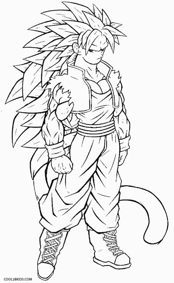 Printable goku coloring pages for kids coolbkids dibujo de goku super goku goku super saiyan