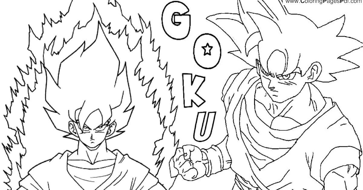 Free goku coloring pages rcoloringpagespdf