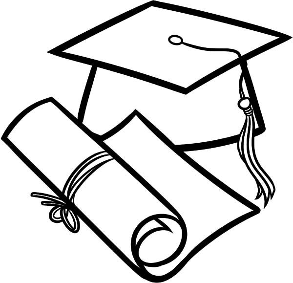 How to draw diploma and graduation cap coloring pages color luna graduation cap graduation cap drawing coloring pages