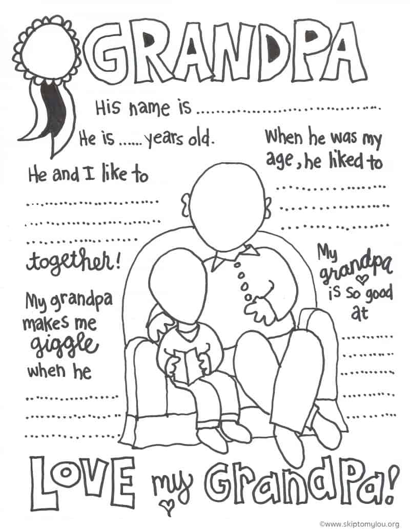 The cutest grandparents day coloring pages skip to my lou