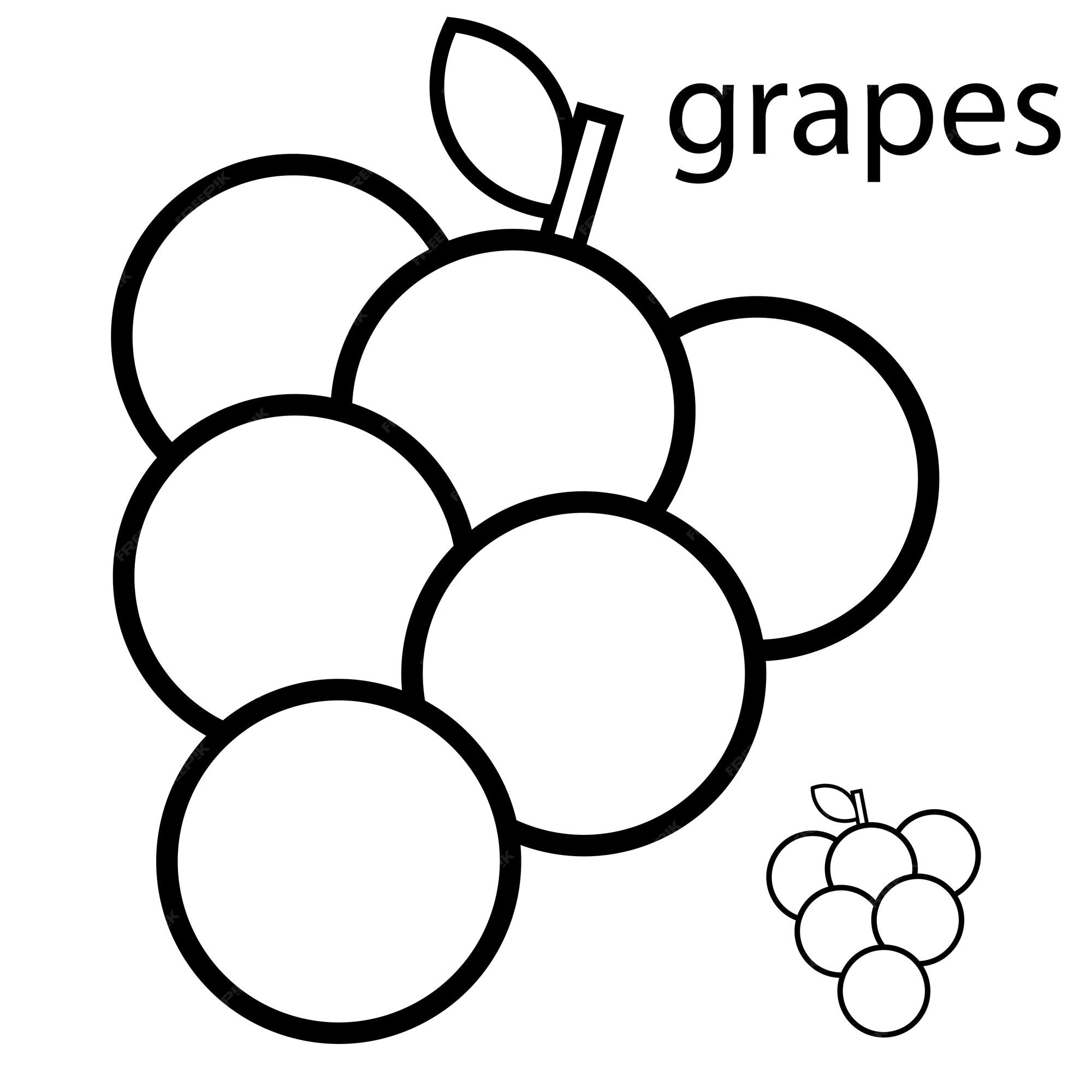 Premium vector coloring pages grapes