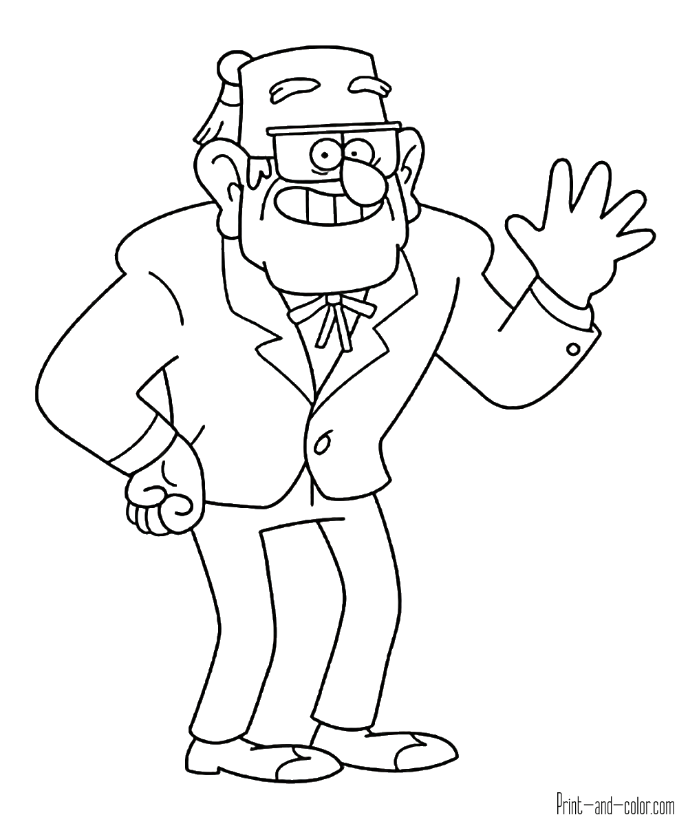 Gravity falls coloring pages print and color