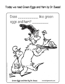 Dr suess green eggs and ham coloring by jenn kisers store tpt