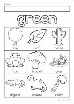 Back to school preschool no prep worksheets activities kindergarten colors learning colors preschool colors