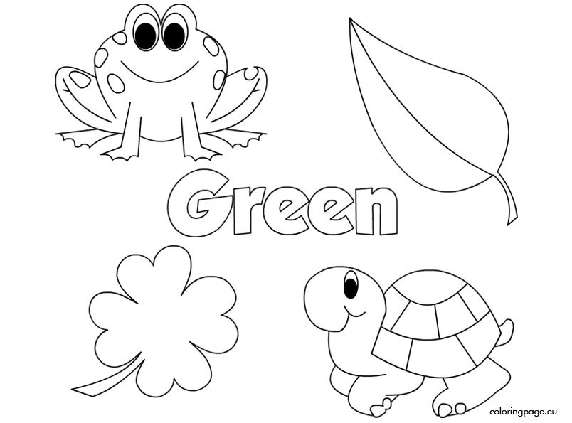 The color green coloring page color worksheets for preschool preschool coloring pages preschool worksheets