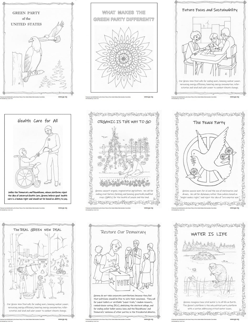 We are green coloring pages set