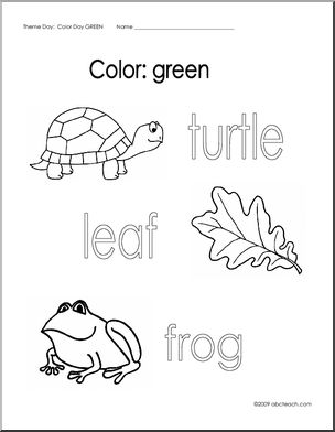 Coloring pages green