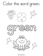 Green coloring pages