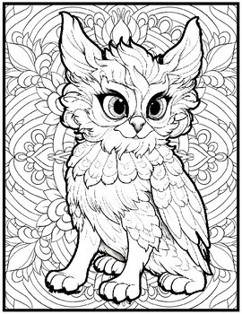 Graceful guardians mindfulness griffin coloring pages for inner harmony