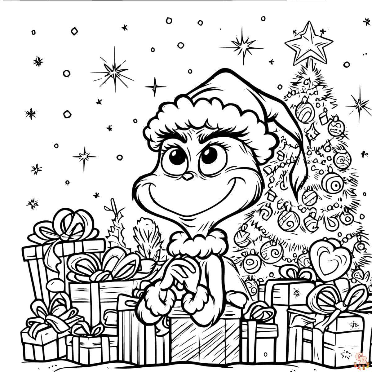 Free grinch christmas coloring pages printable
