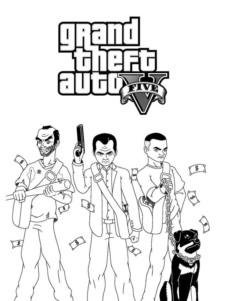 Gta coloring pages grand theft auto gta free kids coloring pages