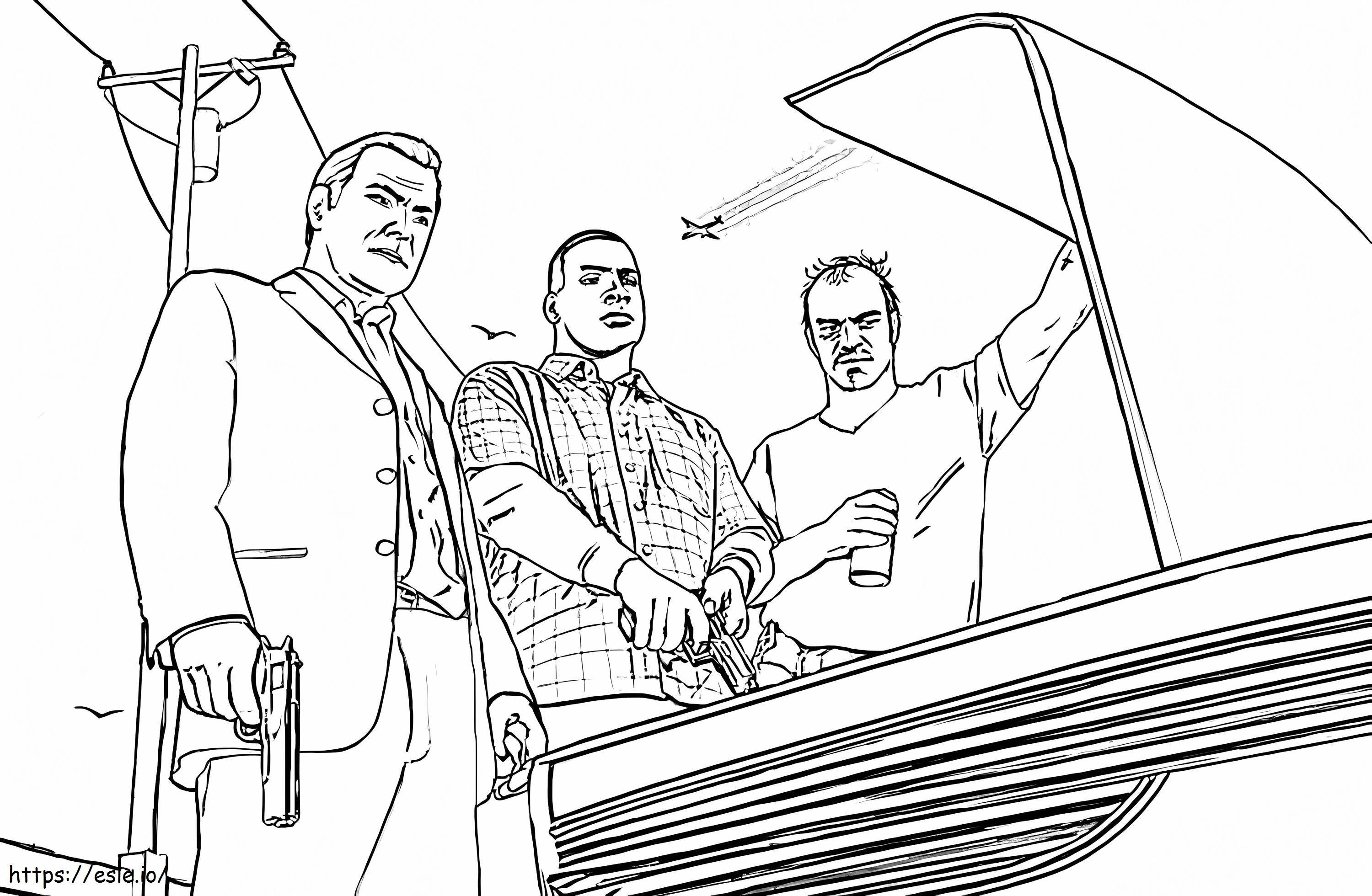 Command in gta coloring page