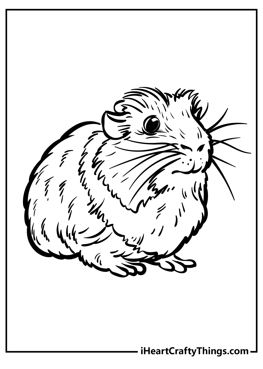 Guinea pig coloring pages free printables