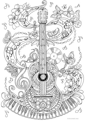 Guitar â favoreads coloring club