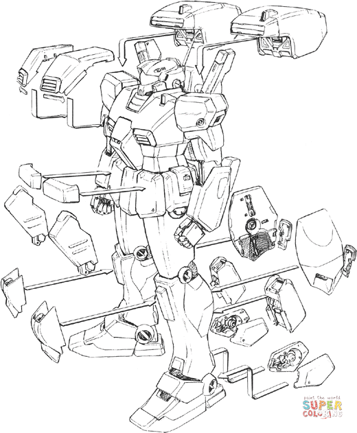 Gundam coloring page free printable coloring pages