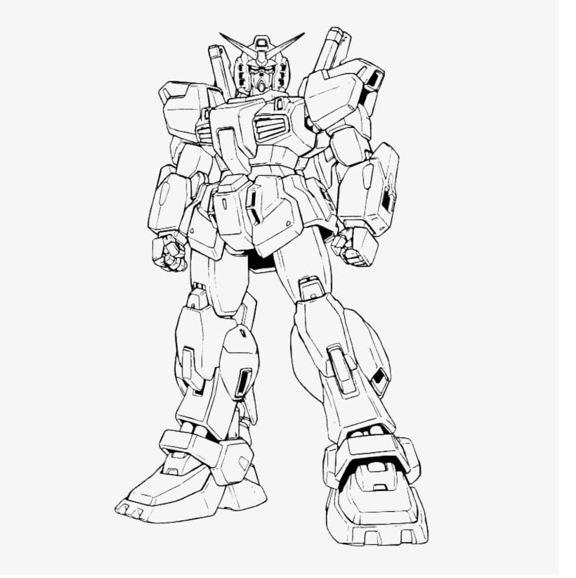 Nice gundam coloring page