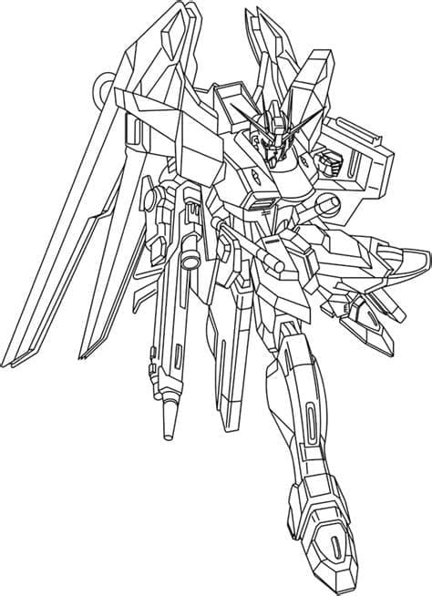 Gundam image coloring page