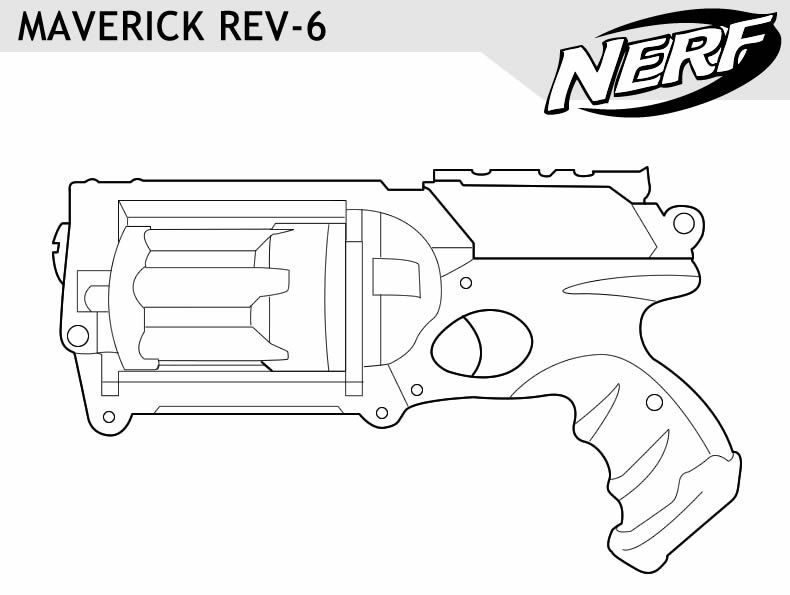 Nerf gun coloring pages