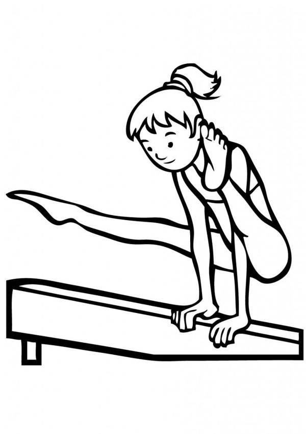 Coloring pages gymnastics coloring pages